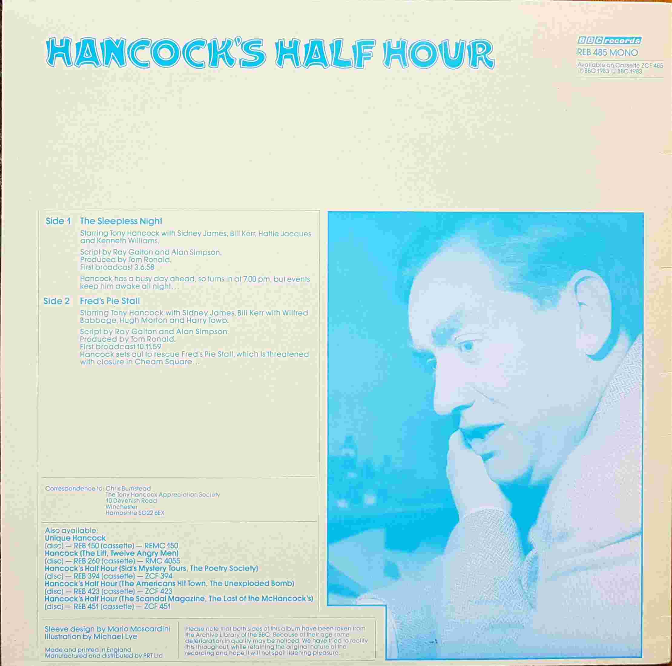Picture of REB 485 Hancock's half hour - Volume 4 by artist Tony Hancock from the BBC records and Tapes library